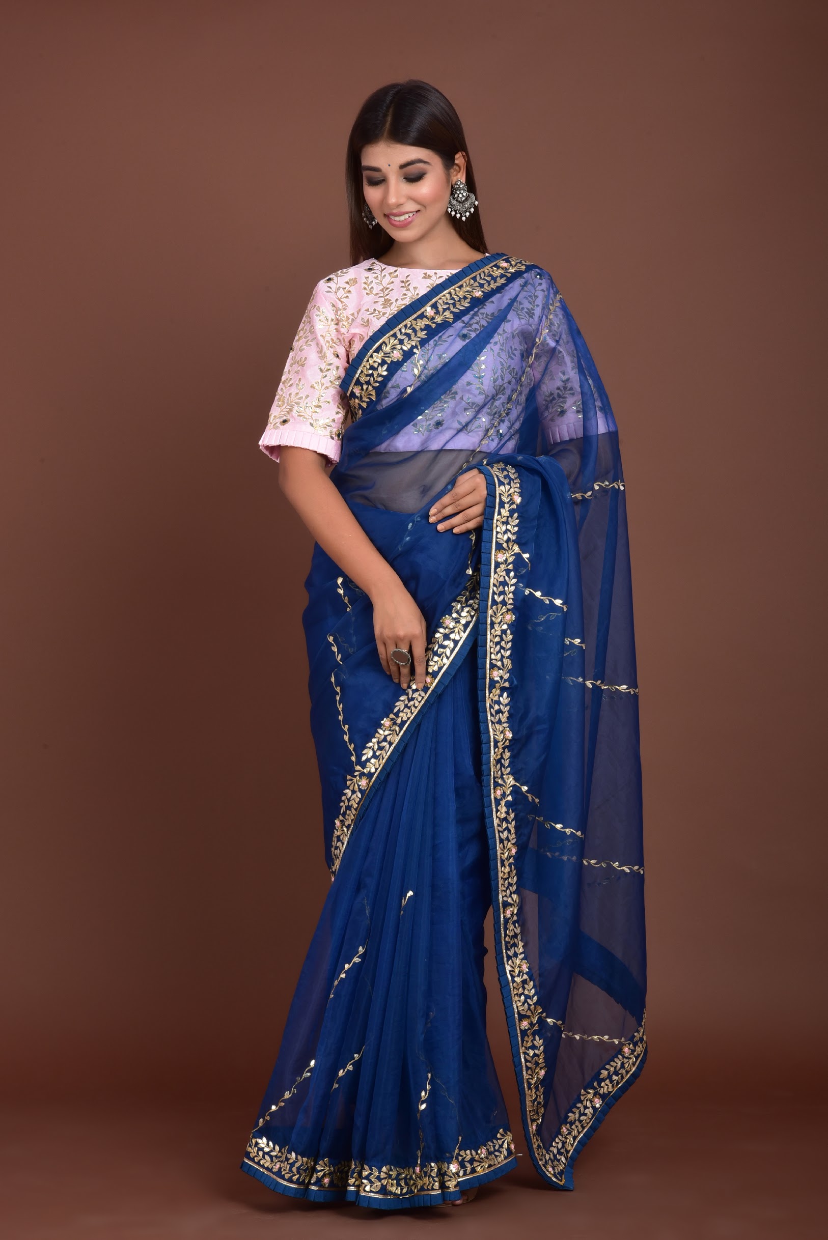 Buy All About You Organza Embroidery Cut Work With Lace Border Saree -  Sarees for Women 24877584 | Myntra