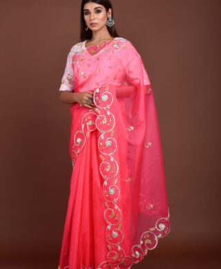 ORGANZA SAREE SILK BLOUSE