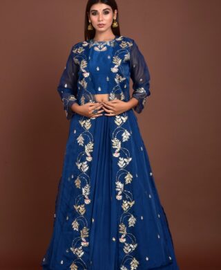 LONG JACKET WITH SKIRT AND BLOUSE