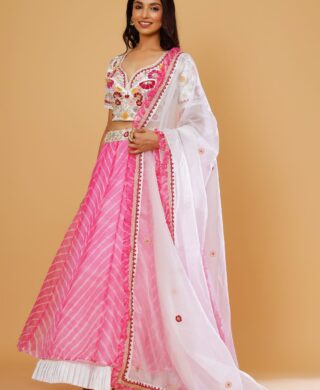 ORGANZA LEHRIYA LEHNGA WITH BLOUSE SET