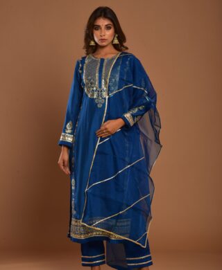 SILK KURTA WITH PENT SET