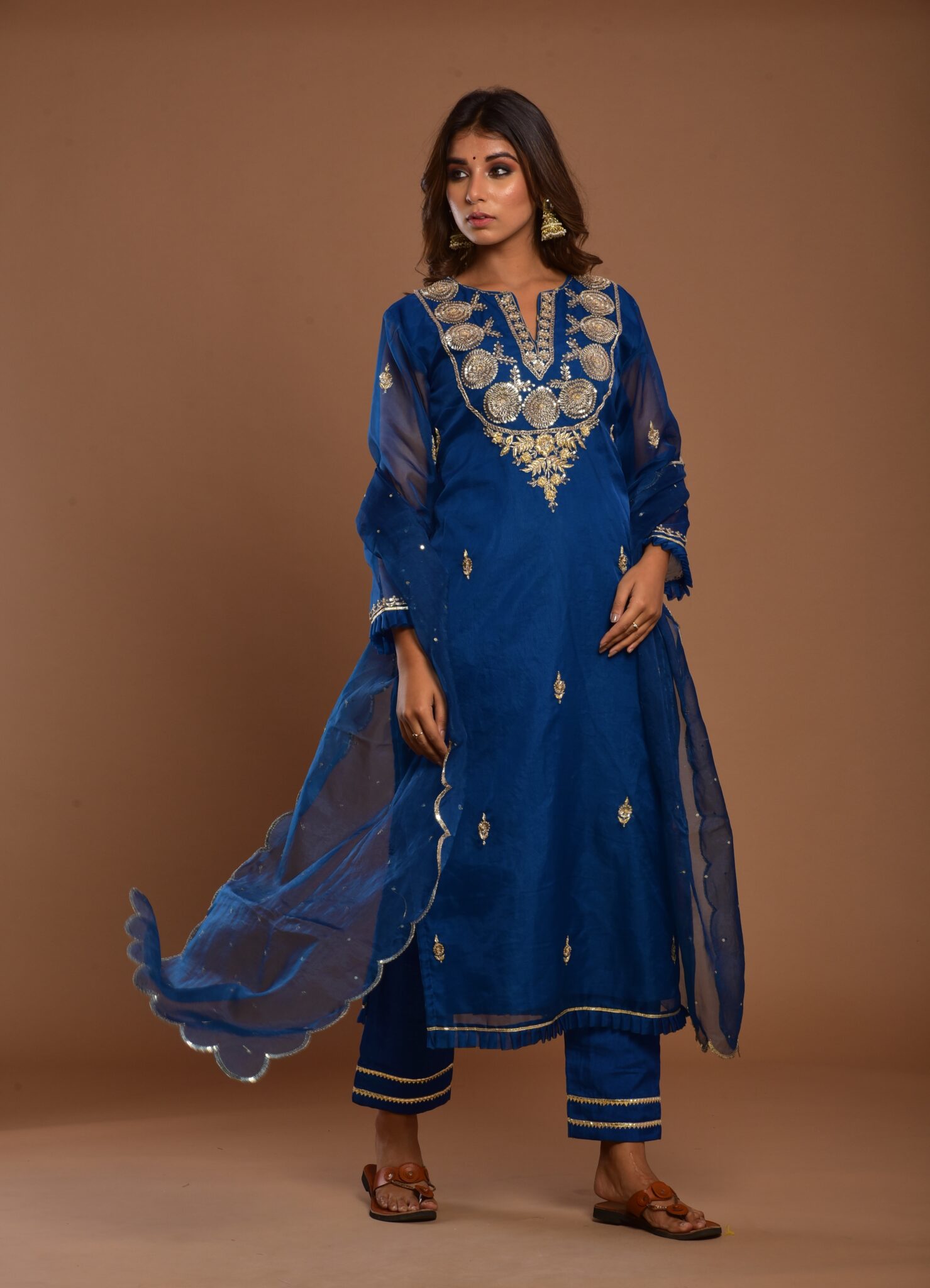 ORGANZA KURTA WITH PENT SET – Ariha Jaipur