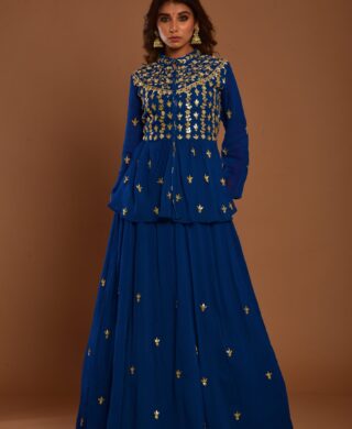 GOERGETTE SKIRT WITH PEPLUM TOP