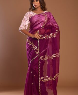 ORGANZA SAREE WITH SILK BLOUSE